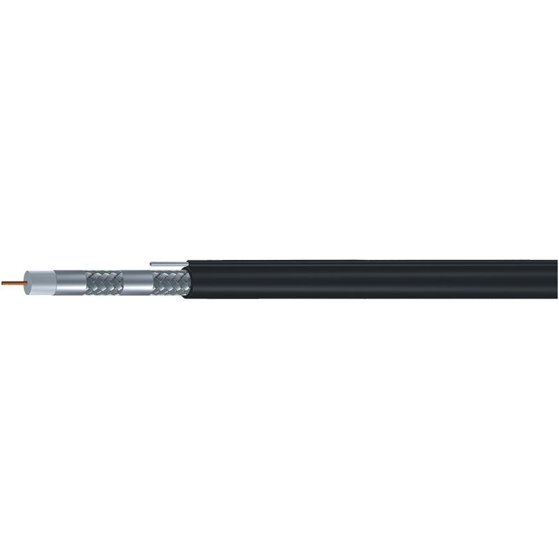 RG11 Quad-Shield Dengan Messenger 75 Ohm Coaxial Cable